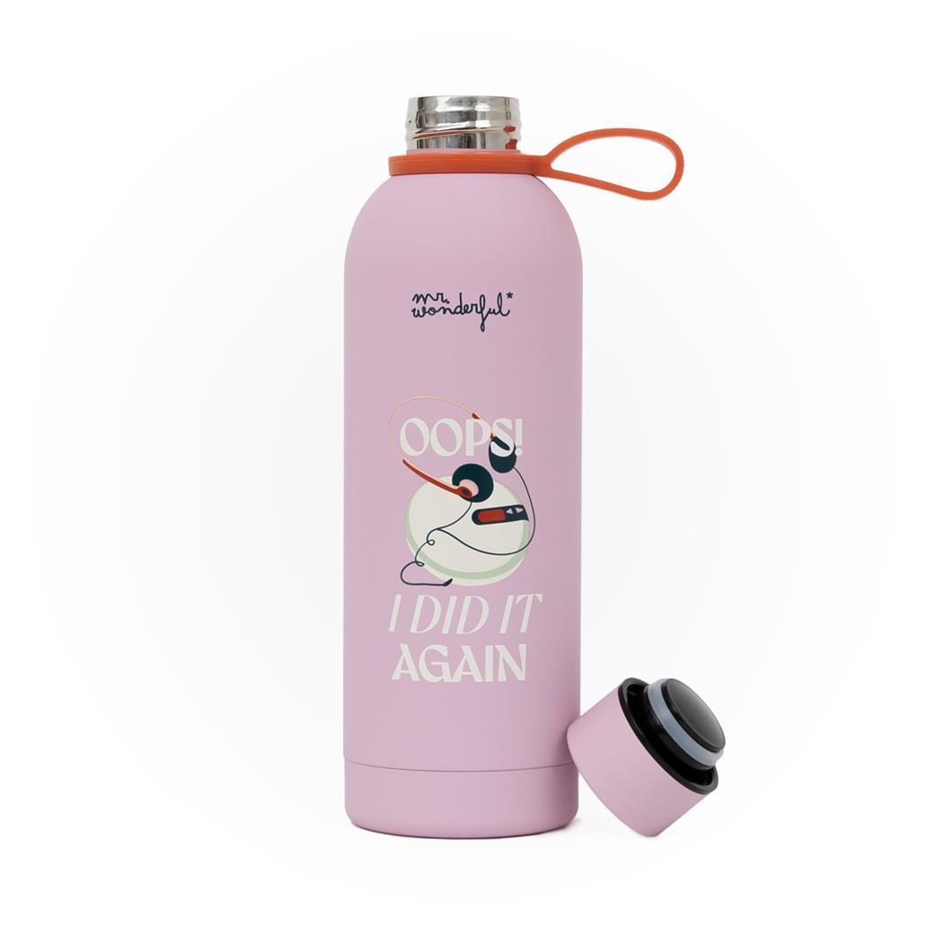 Garrafa Térmica 500ml - Oops! I did it again - Mr. Wonderful - Papelaria Encantada
