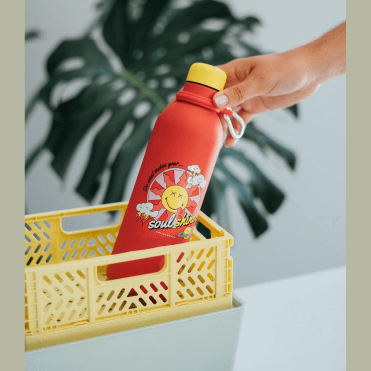 Garrafa térmica 500ML Smiley - Papelaria Encantada