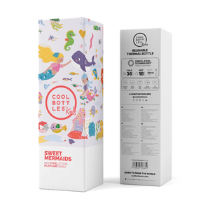 Garrafa térmica Cool Bottles Kids Sweet Mermaids 350ML - Papelaria Encantada