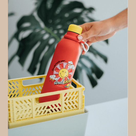 Garrafa térmica SMILEY QUIRKY COMICS 500ml - Papelaria Encantada