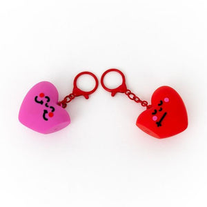Kit de 2 Porta - chaves - Corações Fúcsia e Vermelho - Mr wonderful - Papelaria Encantada