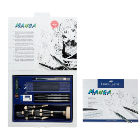 Kit de iniciação em pintura Manga - Faber - castell - Papelaria Encantada