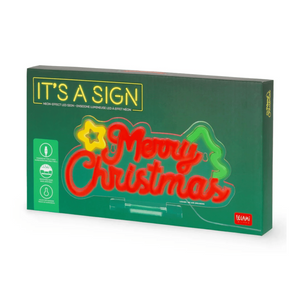 Lâmpada LED com efeito néon - Feliz Natal - É um sinal - Papelaria Encantada