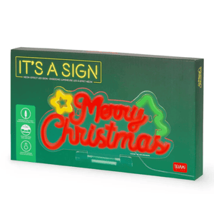 Lâmpada LED com efeito néon - Feliz Natal - É um sinal - Papelaria Encantada