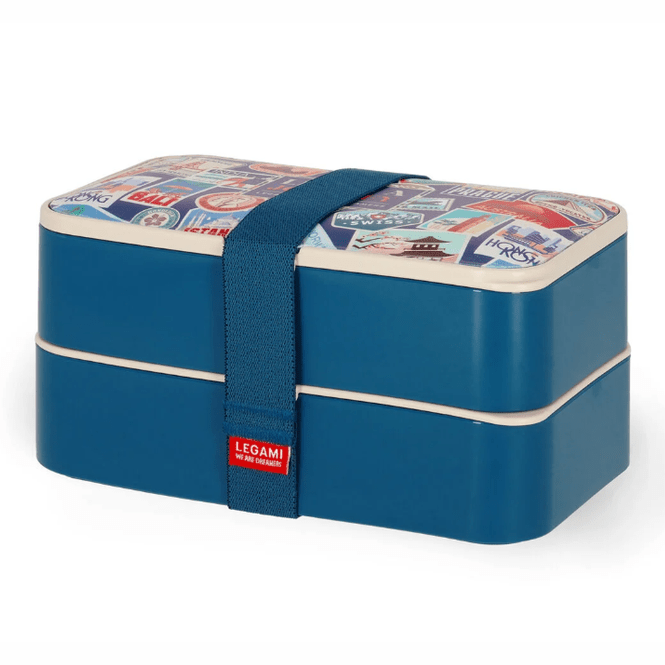 Lancheira Legami adesivos de viagem 1.2L - Papelaria Encantada