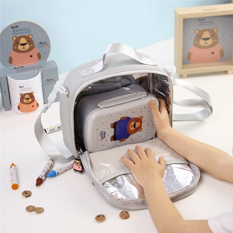 Lancheira térmica Aurea kids - Urso - Papelaria Encantada