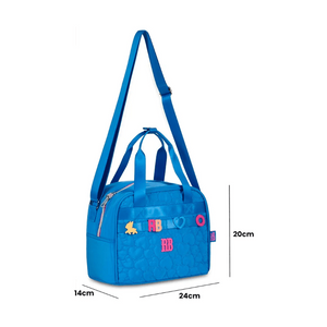 Lancheira Térmica Rebecca Bonbon Soft Texturizado com Matelassê Azul - Papelaria Encantada