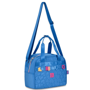 Lancheira Térmica Rebecca Bonbon Soft Texturizado com Matelassê Azul - Papelaria Encantada