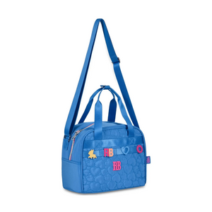Lancheira Térmica Rebecca Bonbon Soft Texturizado com Matelassê Azul - Papelaria Encantada