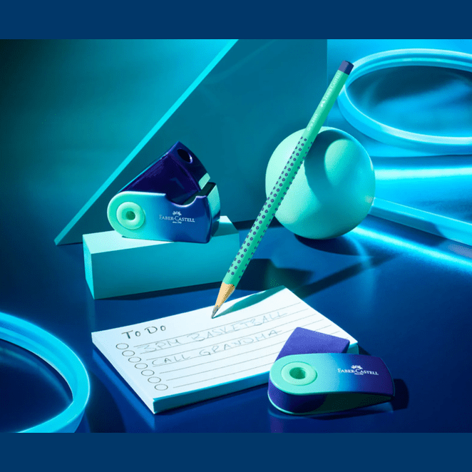 Lapis Faber-Castell grip 2001 Buzzing Blue - Papelaria Encantada