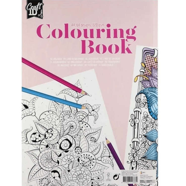 Livro de colorir 32 folhas A4 floral - Papelaria Encantada