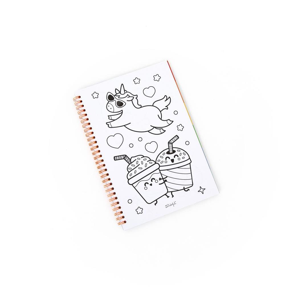 Livro de colorir e autocolantes - It's time to have fun Mr.wonderful - Papelaria Encantada