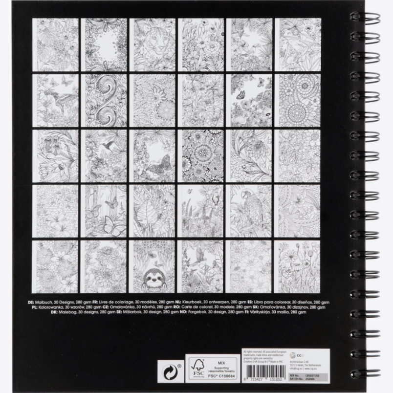 Livro de colorir Mandalas 30 Designs 280gr - Papelaria Encantada