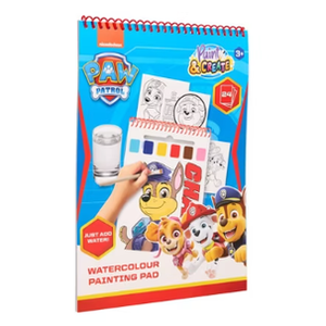 Livro de pintar com aguarelas Patrulha Pata - Papelaria Encantada