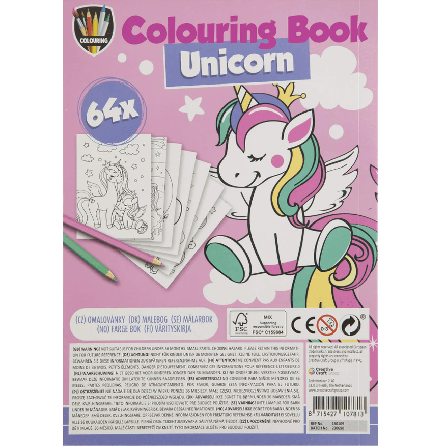 Livro para colorir 64 paginas unicornio - Papelaria Encantada