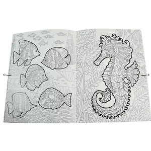 Livro para colorir - Colouring Calm and Peace – Ocean - Papelaria Encantada