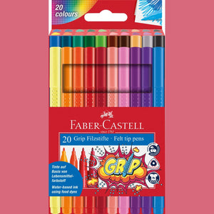 Marcadores Faber-Castell Grip 20 cores - Papelaria Encantada