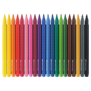 Marcadores Faber-Castell Grip 20 cores - Papelaria Encantada