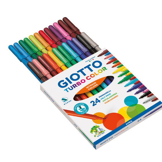 Marcadores Gitto turbo color 24 unidades - Papelaria Encantada