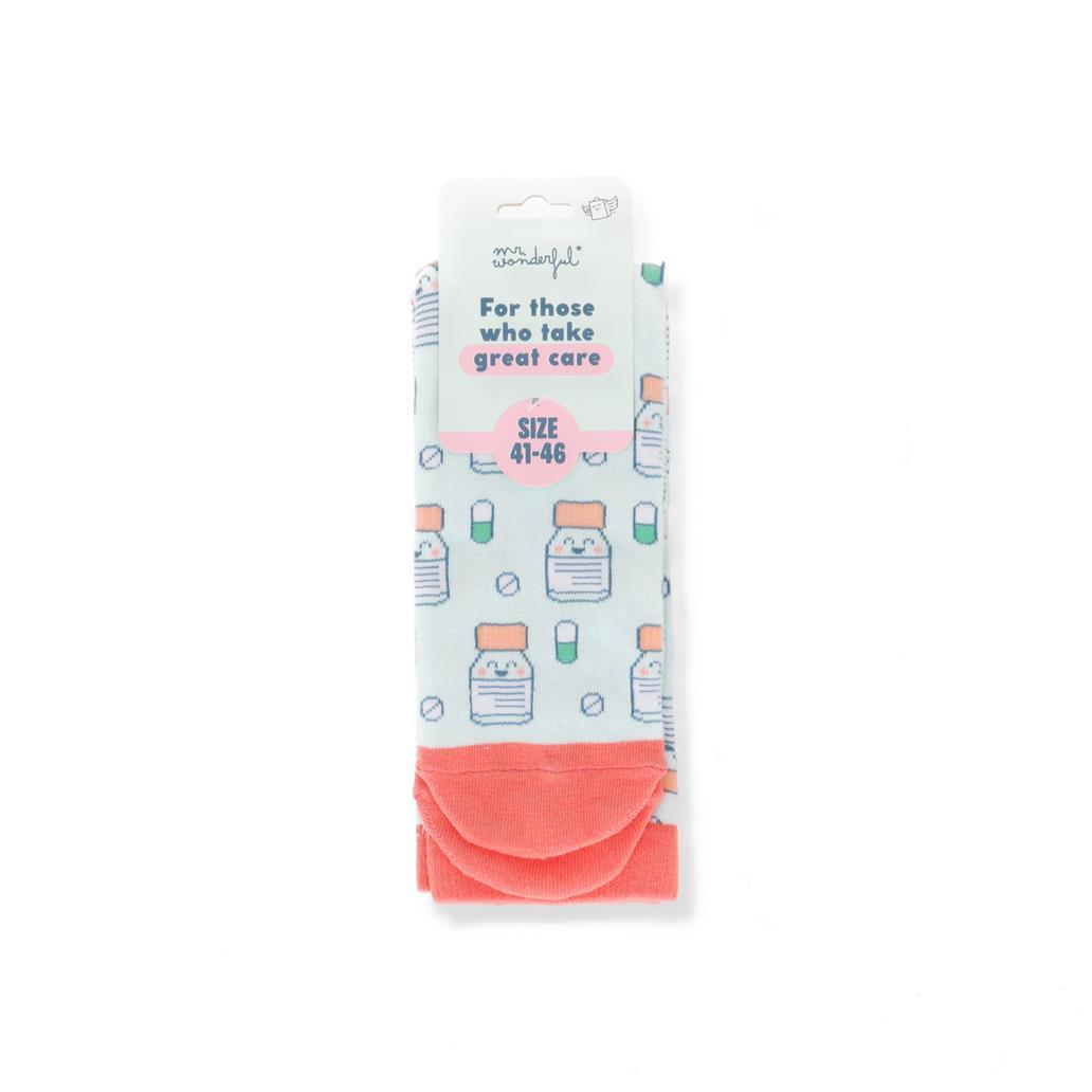 Meias 41 - 46 - Frasco Medicamentos - Mr. Wonderful - Saúde - Papelaria Encantada