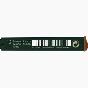 Minas Faber-Castell Super-Polímeras B - 0.5mm CX12 - Papelaria Encantada