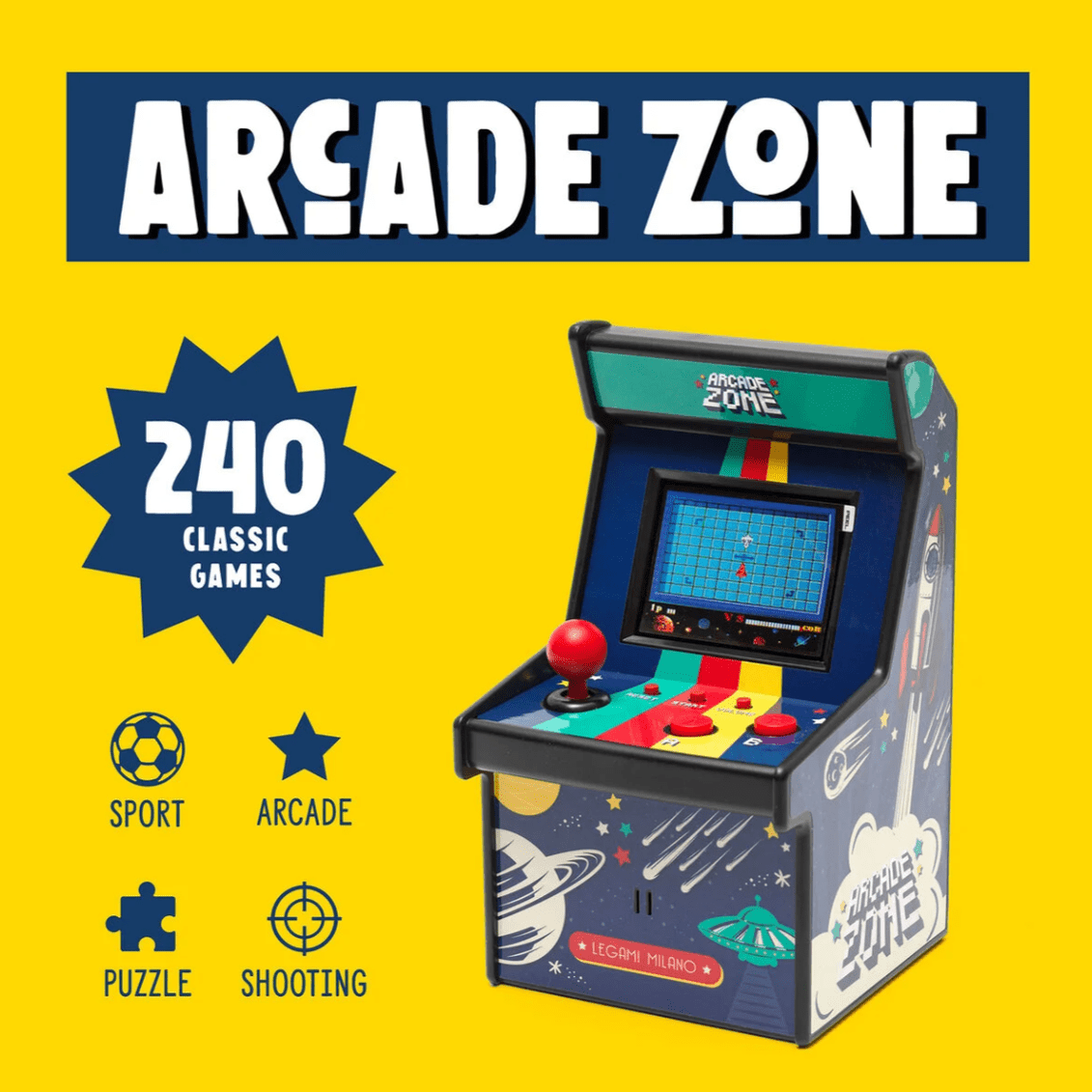 Mini jogo arcade - Zona Arcade - Legami - Papelaria Encantada