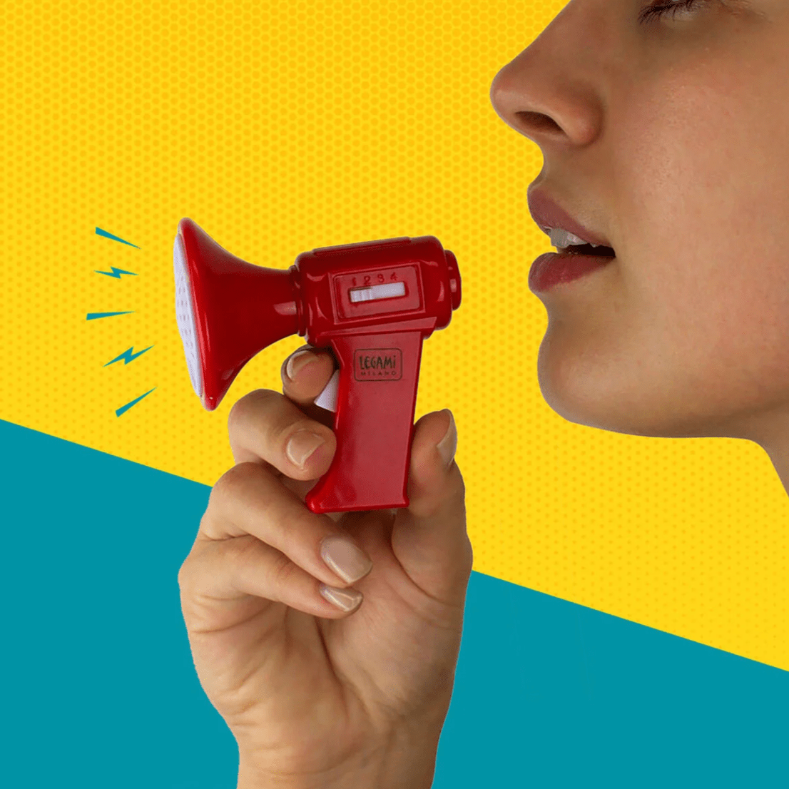 Mini megafone modificador de voz - Legami - Papelaria Encantada
