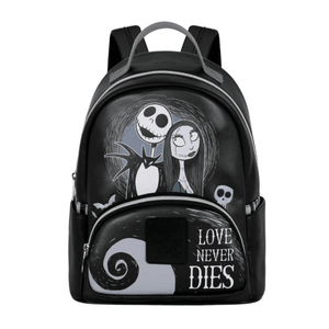 Mochila preta Nightmare Before Christmas Love - Papelaria Encantada