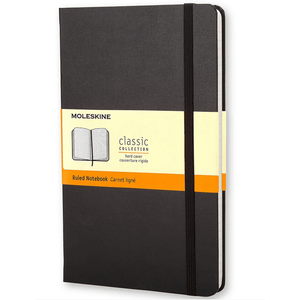 Moleskine Clássico Preto grande 13x21 pautado - Papelaria Encantada