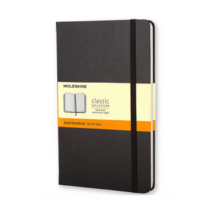 Moleskine Clássico Preto grande 13x21 pautado - Papelaria Encantada