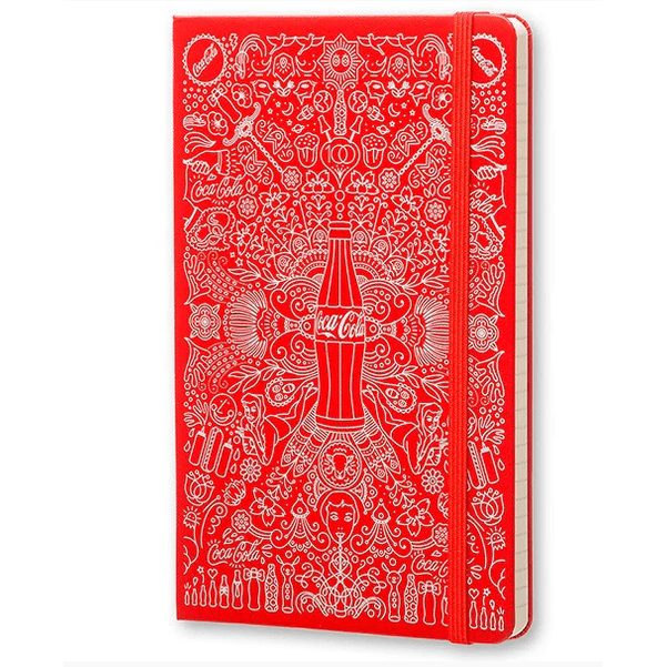 Moleskine pautado grande edi. limitada Coca - Cola - Papelaria Encantada