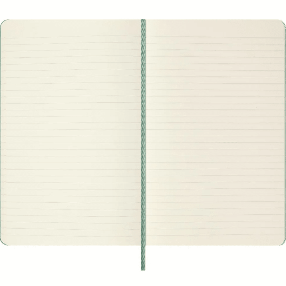 Moleskine Verde Salvia grande pautado 13x21 - Papelaria Encantada