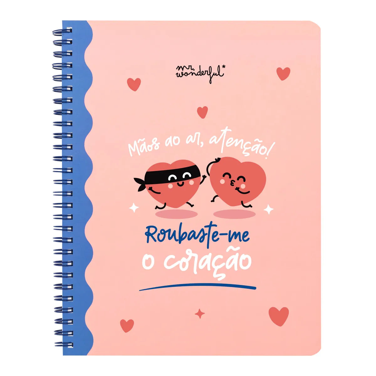 Caderno A5 - Mãos ao ar, atenção! Roubaste-me o coração - Mr.Wonderful