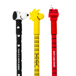 Conjunto de 3 canetas apagáveis Bo-Bo – Snoopy + Woodstock + Casa — detalhe 4