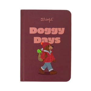 Conjunto Cão — Caderno A6, porta-chaves e caneta Bo-Bo Doggy days — detalhe 1