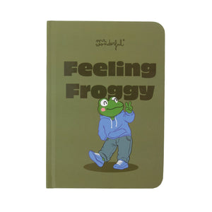 Conjunto Rã — Caderno A6, porta-chaves e caneta Bo-Bo Feeling froggy — detalhe 2