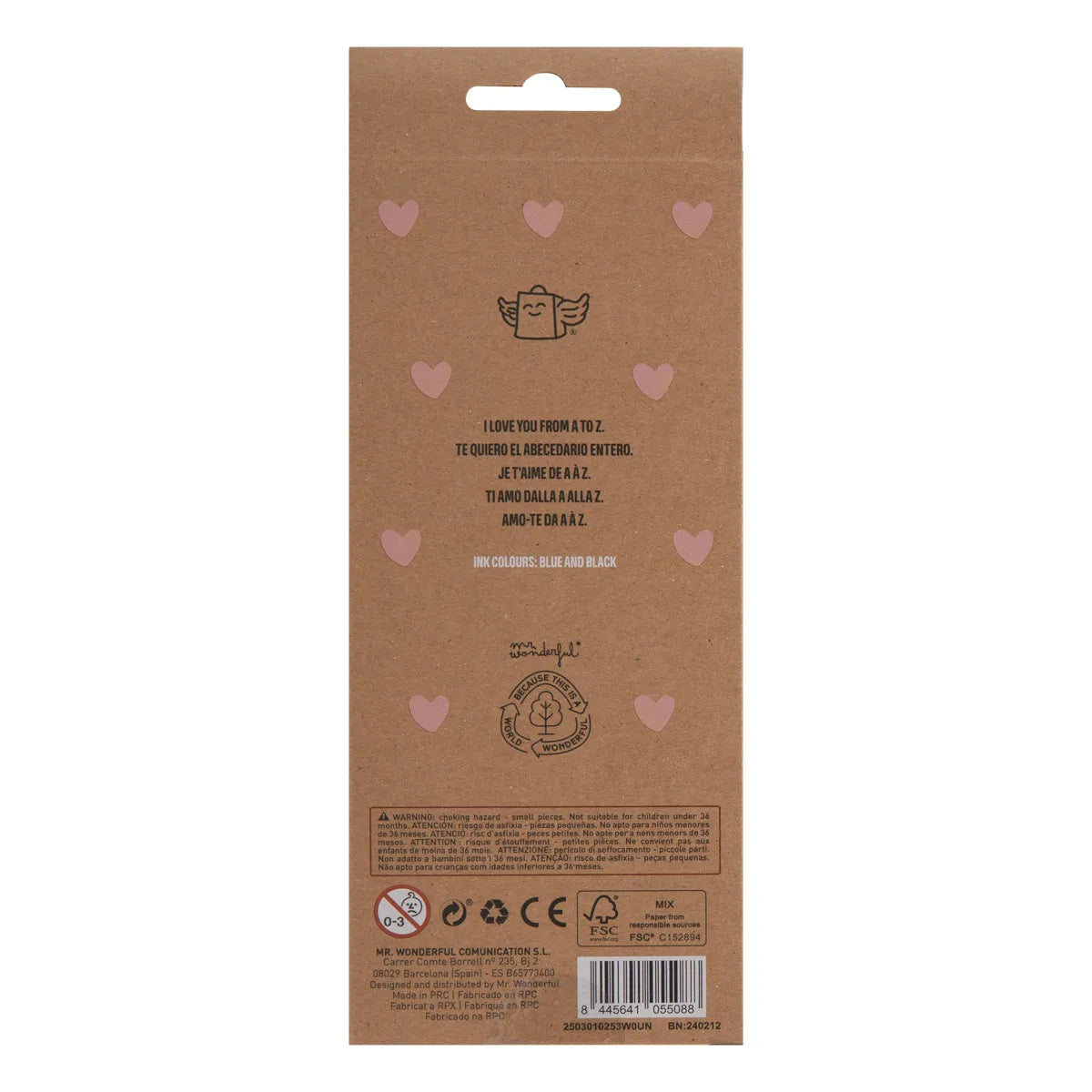 Conjunto 2 canetas apagáveis Bo-Bo - I love you more - Mr.Wonderful