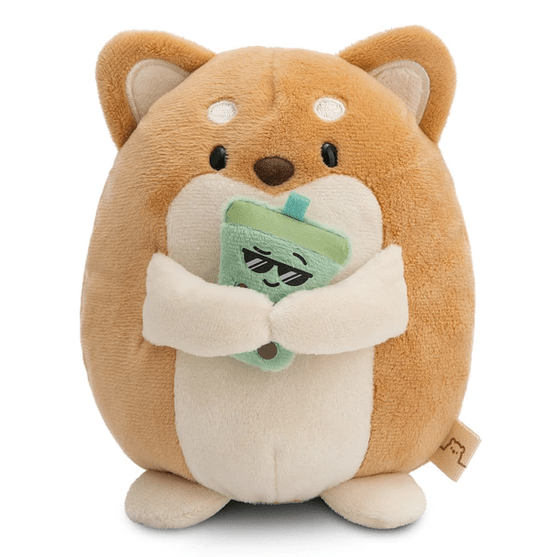 Mymochi Hello Edition, Cão Hiro 16cm,c/chá de bolhas em caixa - Papelaria Encantada