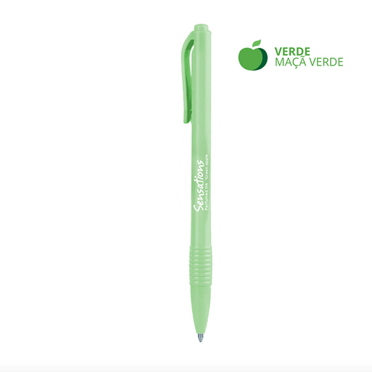 Esferográfica clic Sensations perfumada Maça Verde