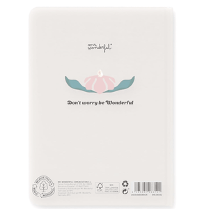 Notebook A5 Mr. Wonderful estampado flores Pautado - Papelaria Encantada