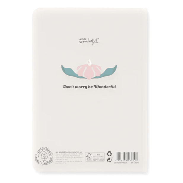 Notebook A6 Mr Wonderful - Flores - Papelaria Encantada