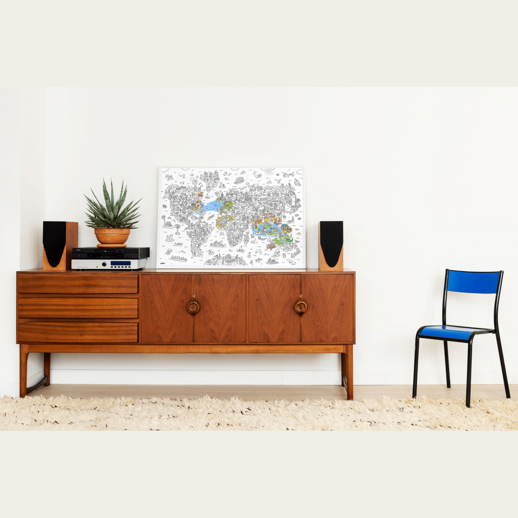 Omy Atlas - Poster gigante para colorir - Papelaria Encantada