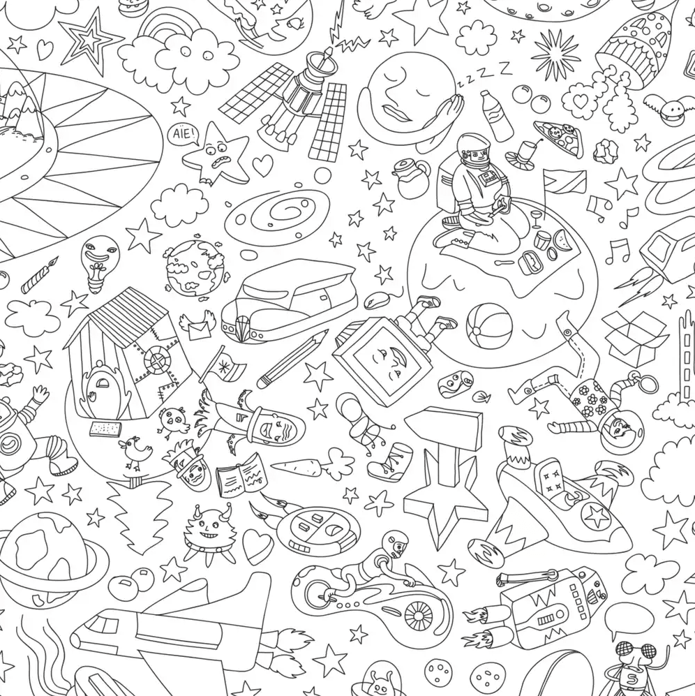 Omy Cosmos - Poster gigante para colorir - Papelaria Encantada