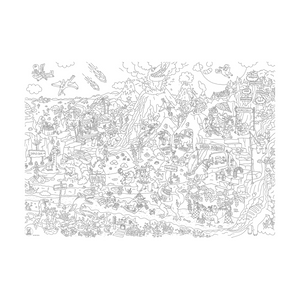 Omy Dinos - Poster gigante para colorir - Papelaria Encantada