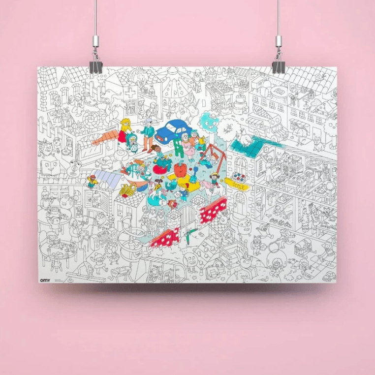 Omy Kid's life - Poster gigante para colorir - Papelaria Encantada