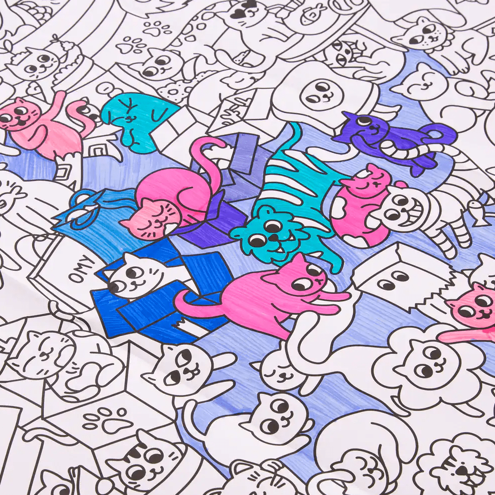 Omy Kitty - Poster gigante para colorir - Papelaria Encantada