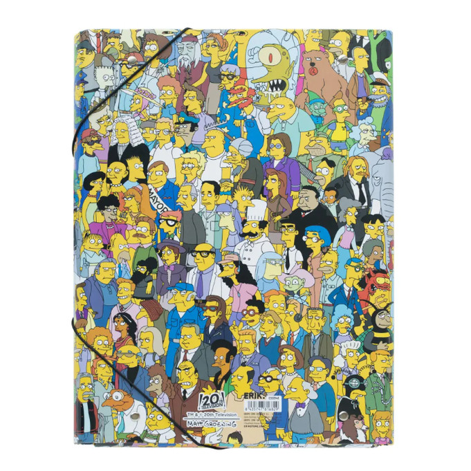 Pasta com elásticos The Simpsons - Papelaria Encantada