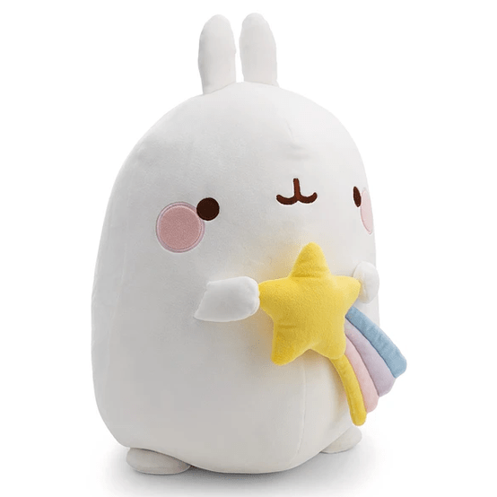 Peluche grande Molang 48cm c/ estrela - cadente Nici - Papelaria Encantada