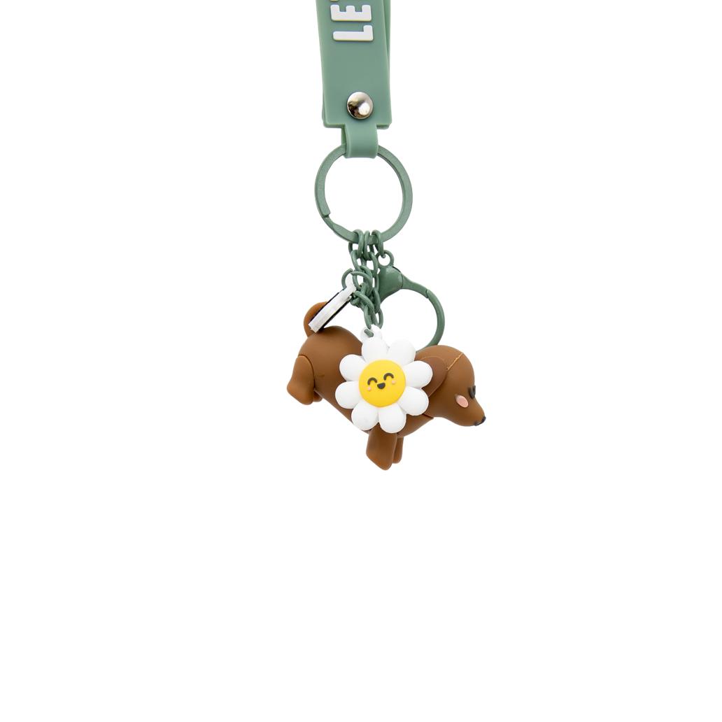 Porta - chaves com pendente Cão Salsicha - Let's walk - Mr. Wonderful - Papelaria Encantada