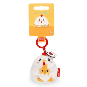 Porta - chaves de peluche galinha - Pequeno e super macio! - Papelaria Encantada